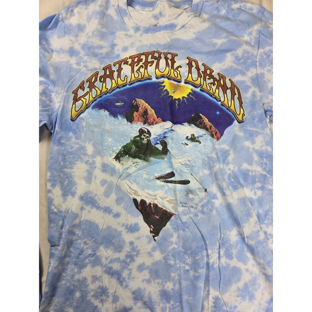 Teton Gravity Research Shirt Mens Small Blue Long Sleeve Grateful‎ Dead Tie Dye